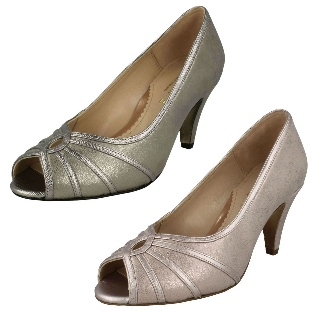 Ladies Elegant Van Dal Peep Toe Shoes Hart