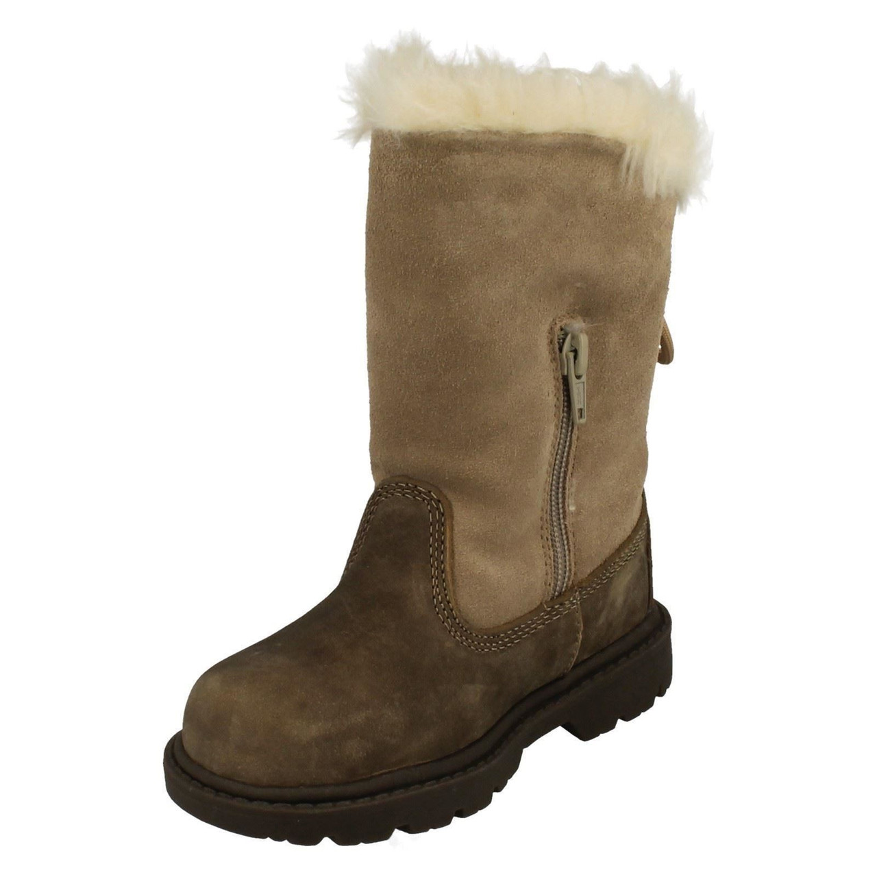 caterpillar fur boots