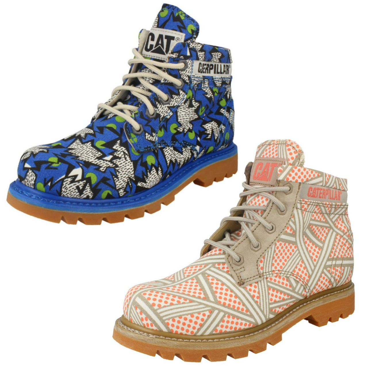 blue caterpillar boots