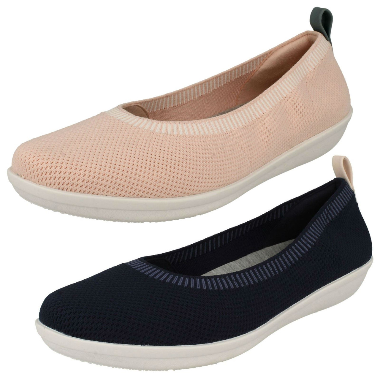 clarks ladies slip ons