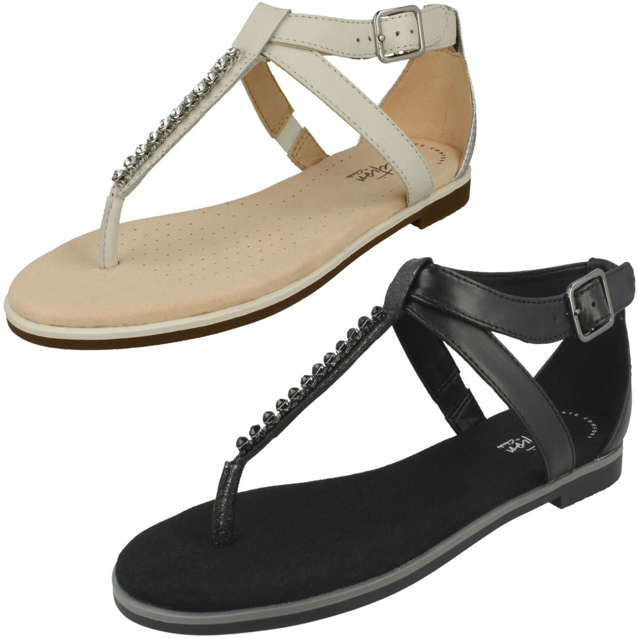 clarks ladies toe post sandals