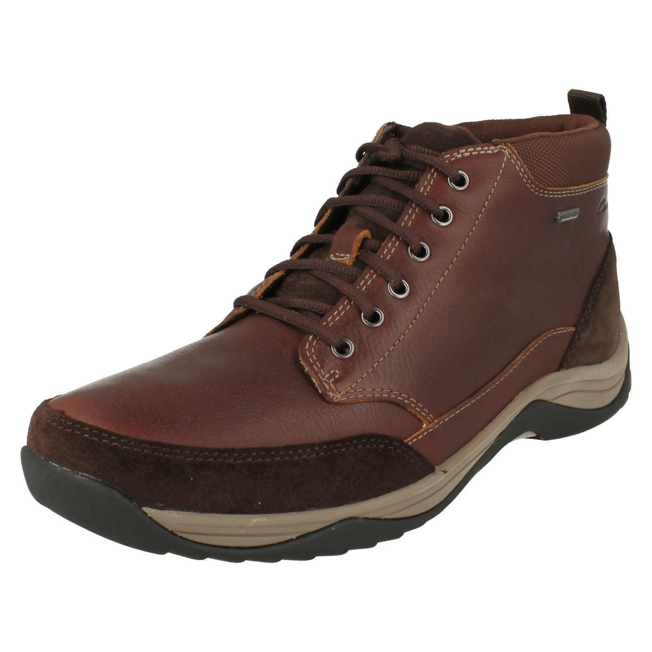 Mens Clarks Waterproof Lace Up Boots Baystone Top GTX