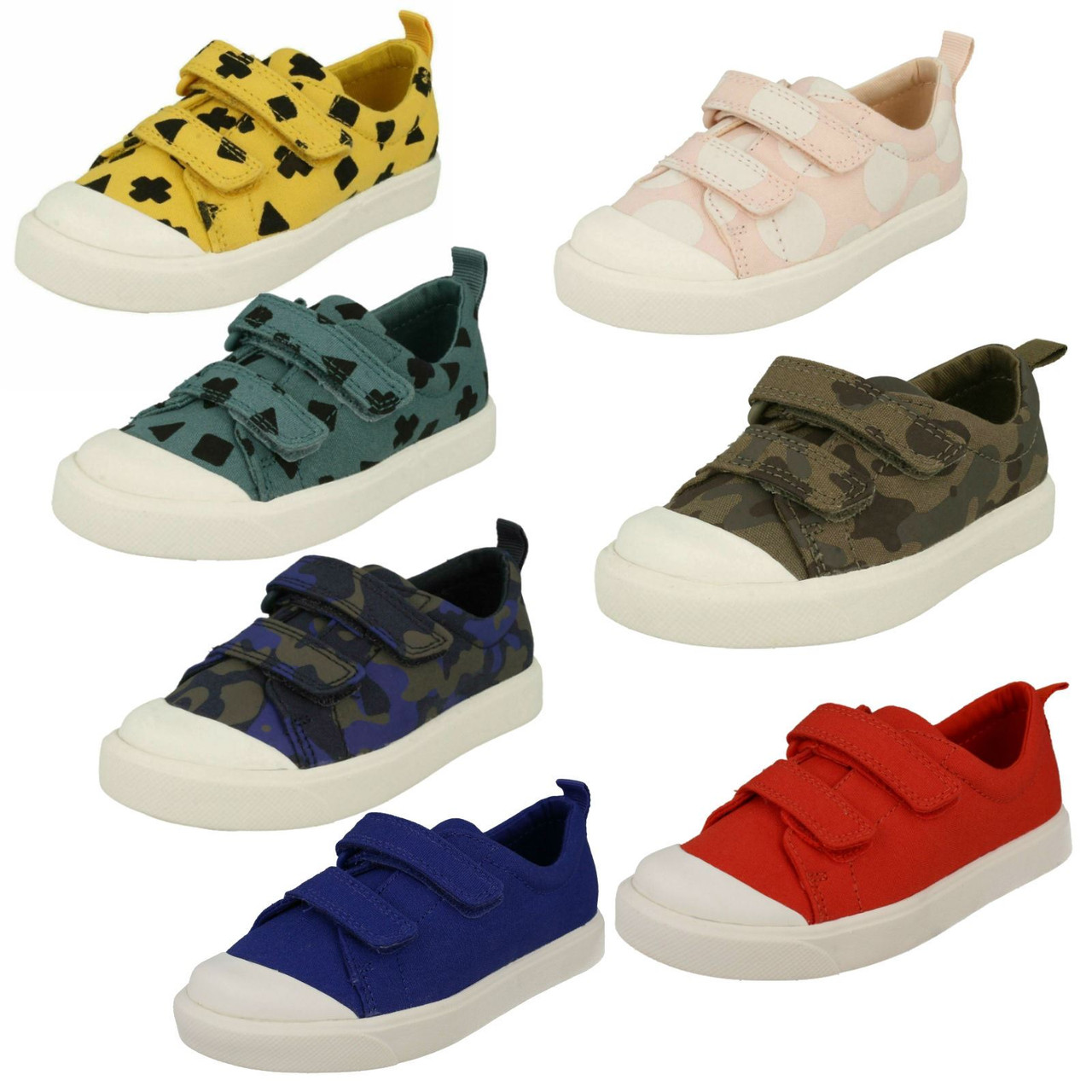 clarks childrens canvas shoes