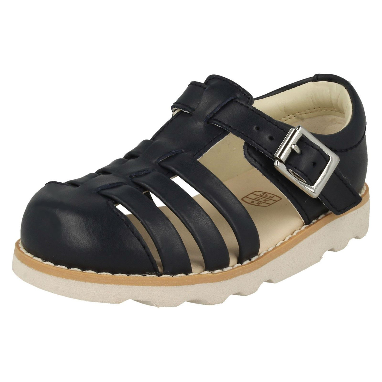 Childrens Boys Girls Clarks Closed Toe Sandals Crown Stem