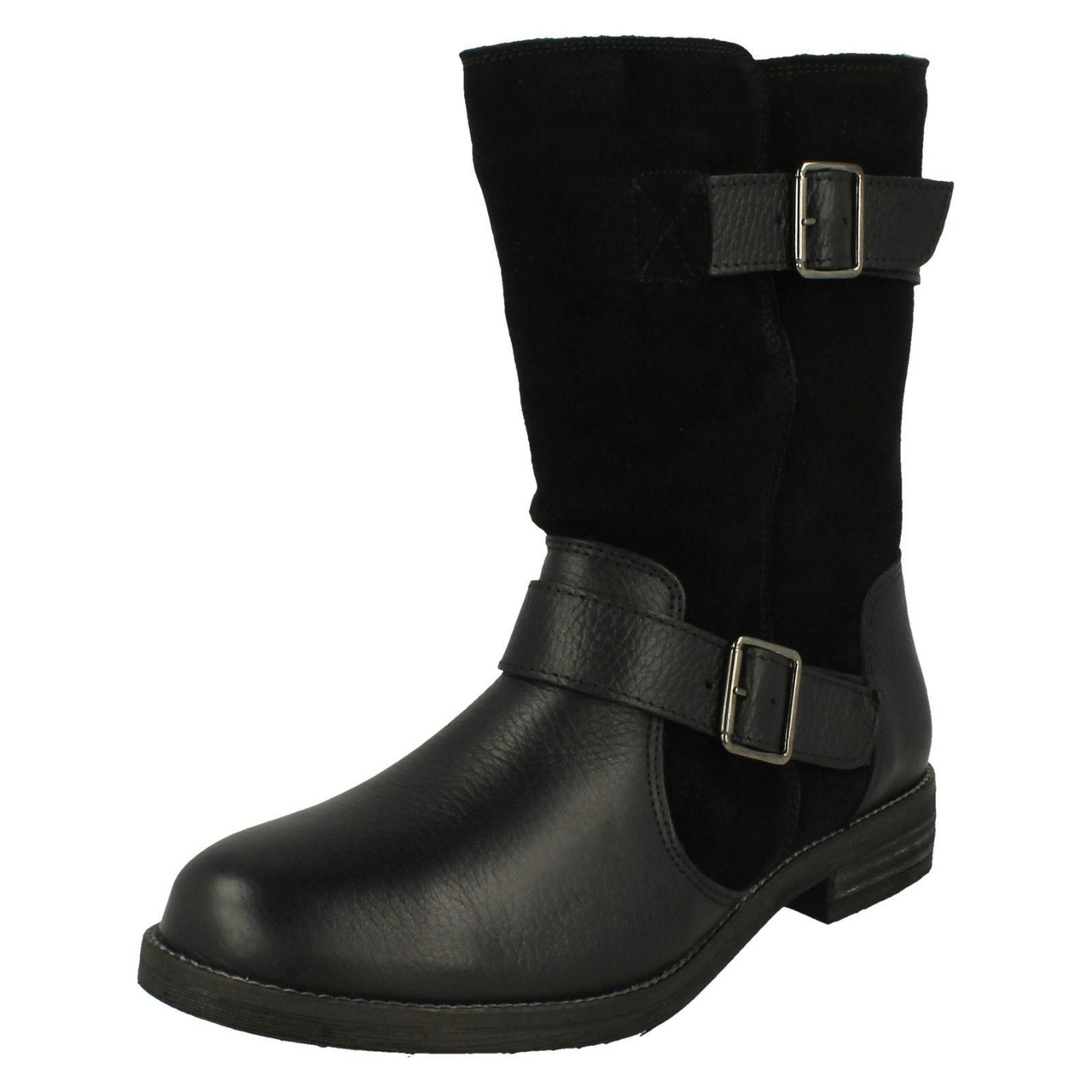 clarks buckle boots