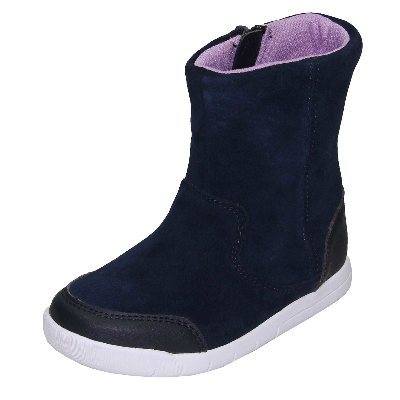 clarks navy girls shoes