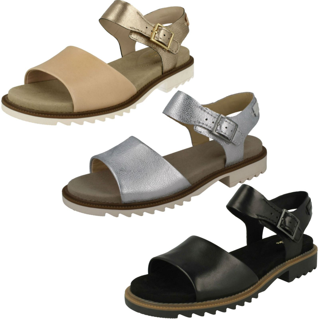 Ladies Clarks Open-Toe Sandals Ferni Fame