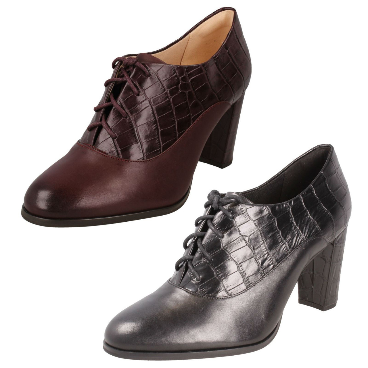 clarks lace up heels