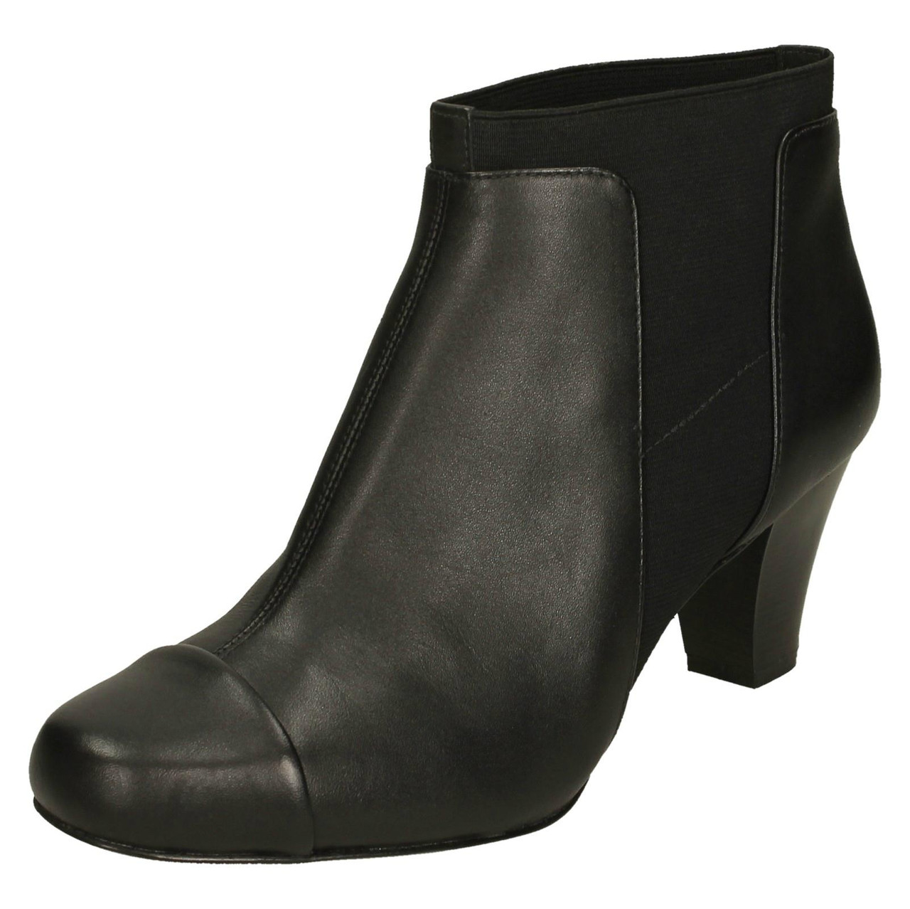 clarks black ankle boots ladies