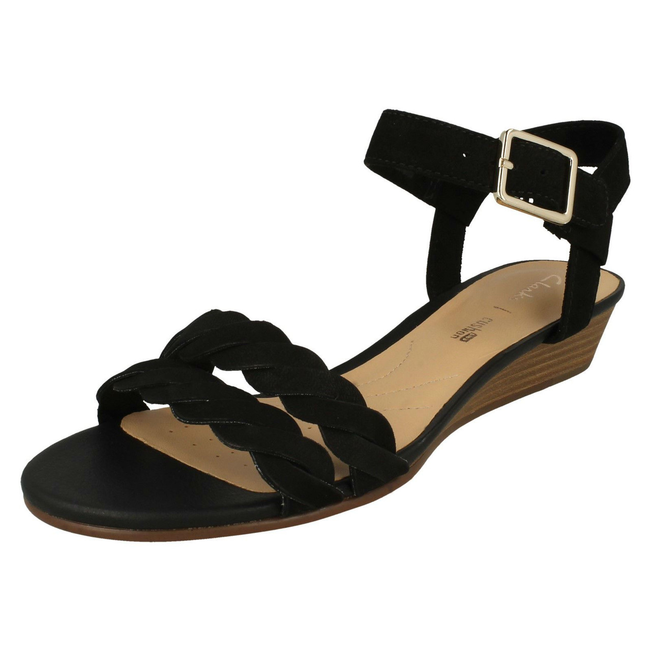 wedge heel clarks sandals