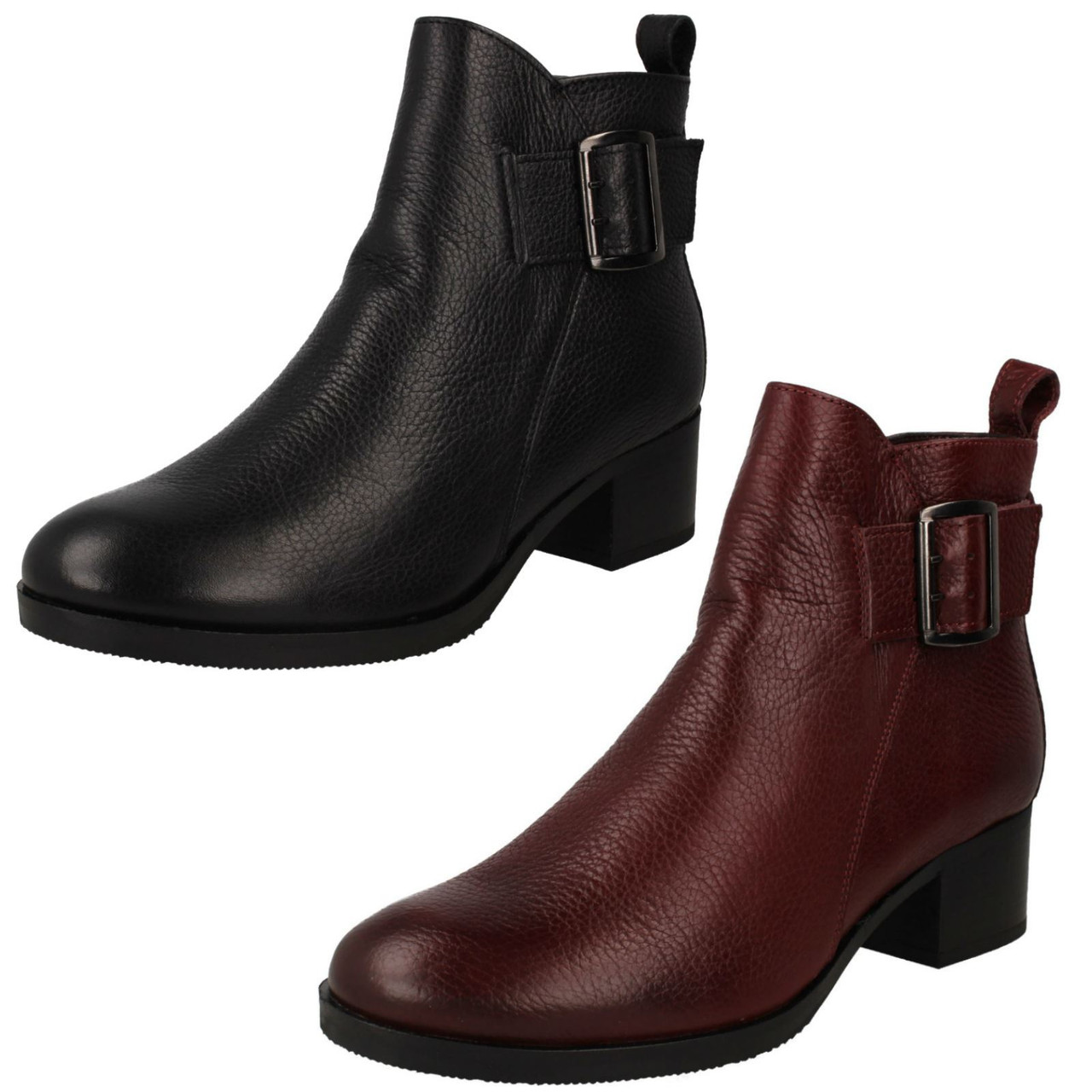 clarks leather ankle boots halia perch