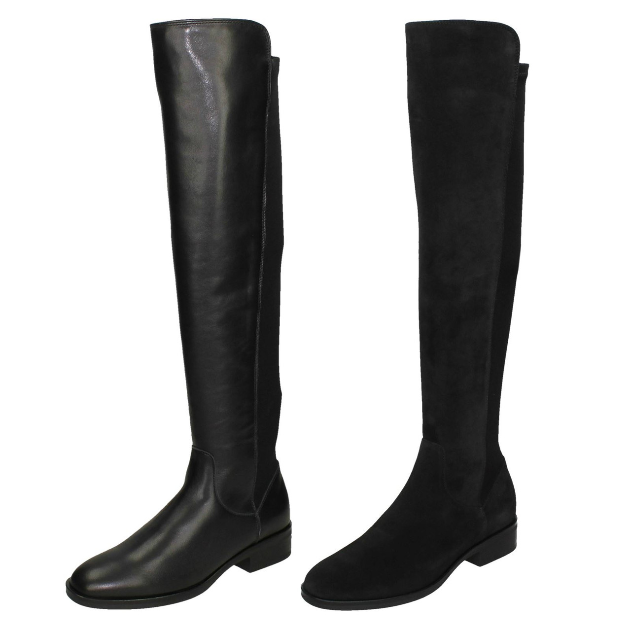 Ladies Clarks Over the Knee Boots Pure 