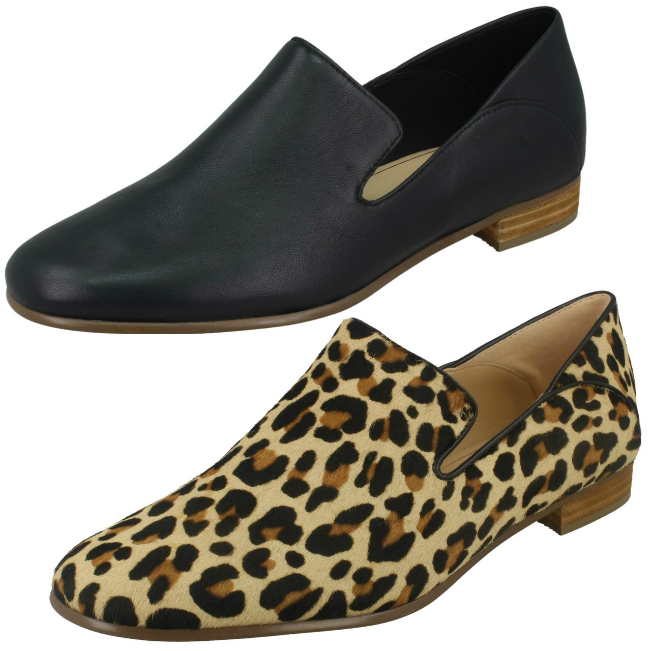 clarks ladies slip ons