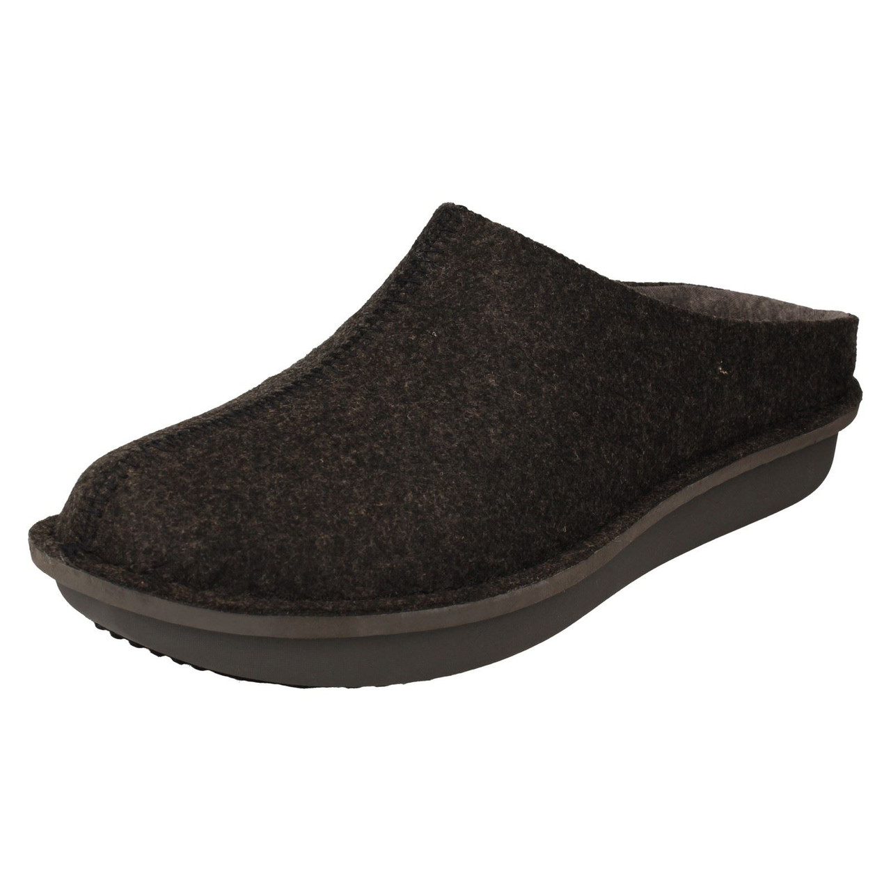 clarks mens leather mule slippers