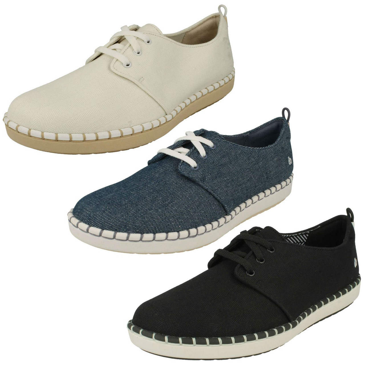 Ladies Clarks Casual Lace Up Trainers 