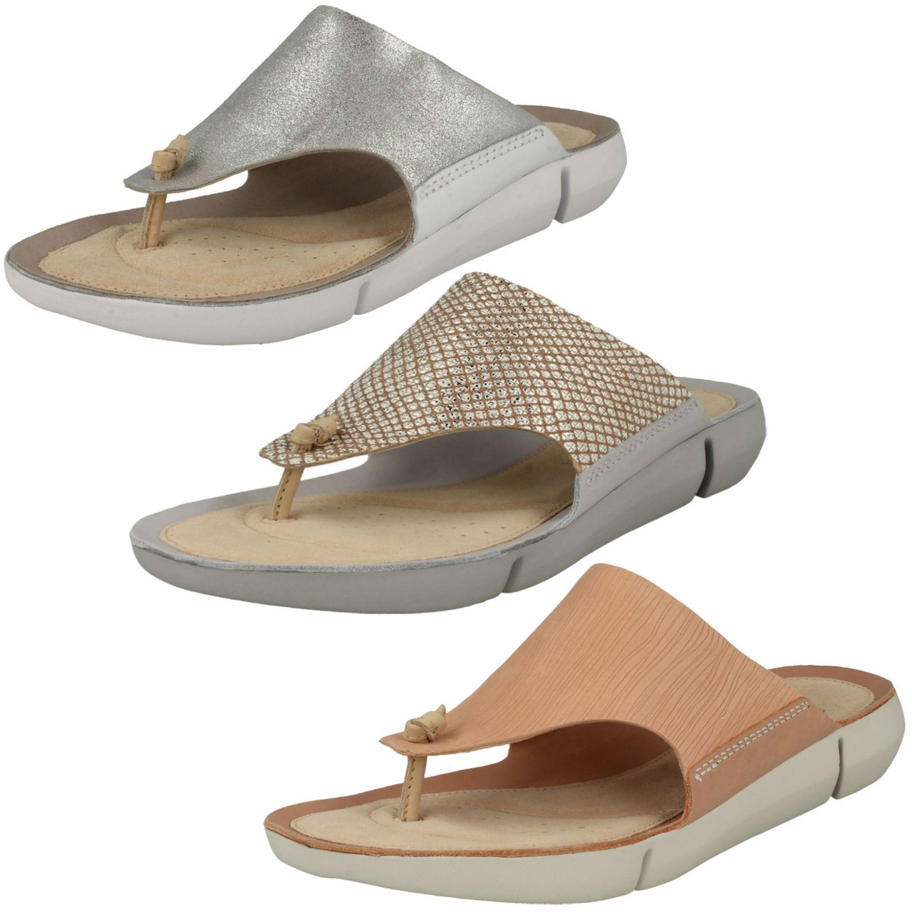 clarks ladies flip flops