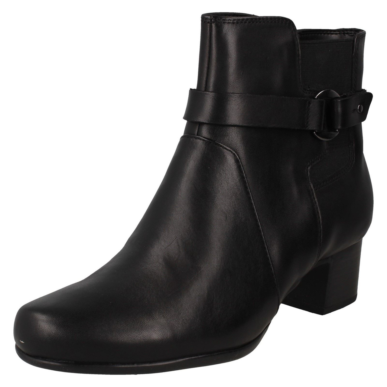 clarks ladies black ankle boots