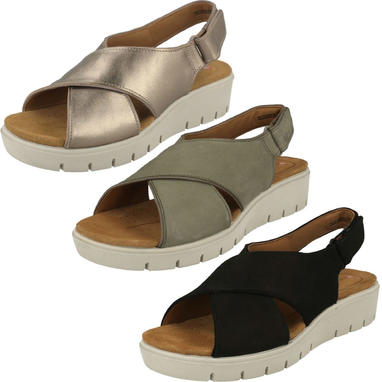 clarks ladies unstructured sandals