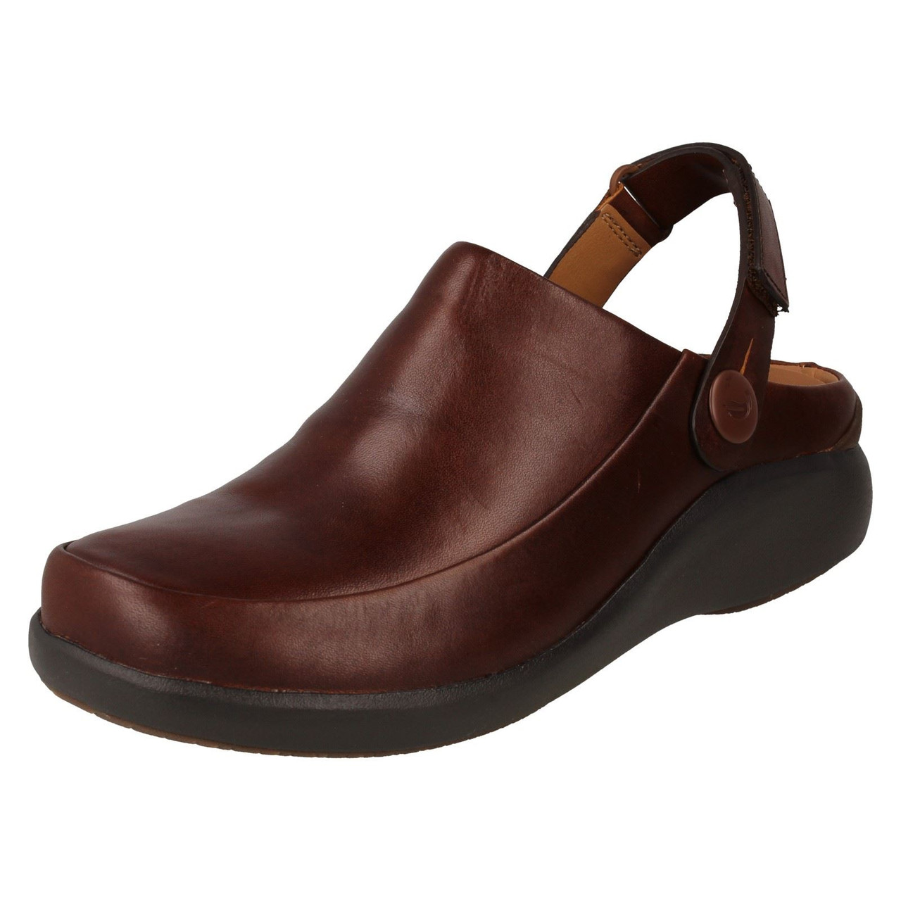 Ladies Unstructured by Clarks Slip On Mule Shoes Un Loop 2 Strap