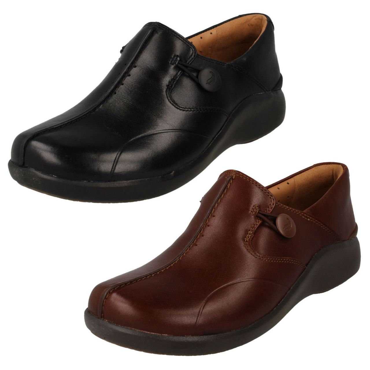 Clarks ladies hot sale brown shoes