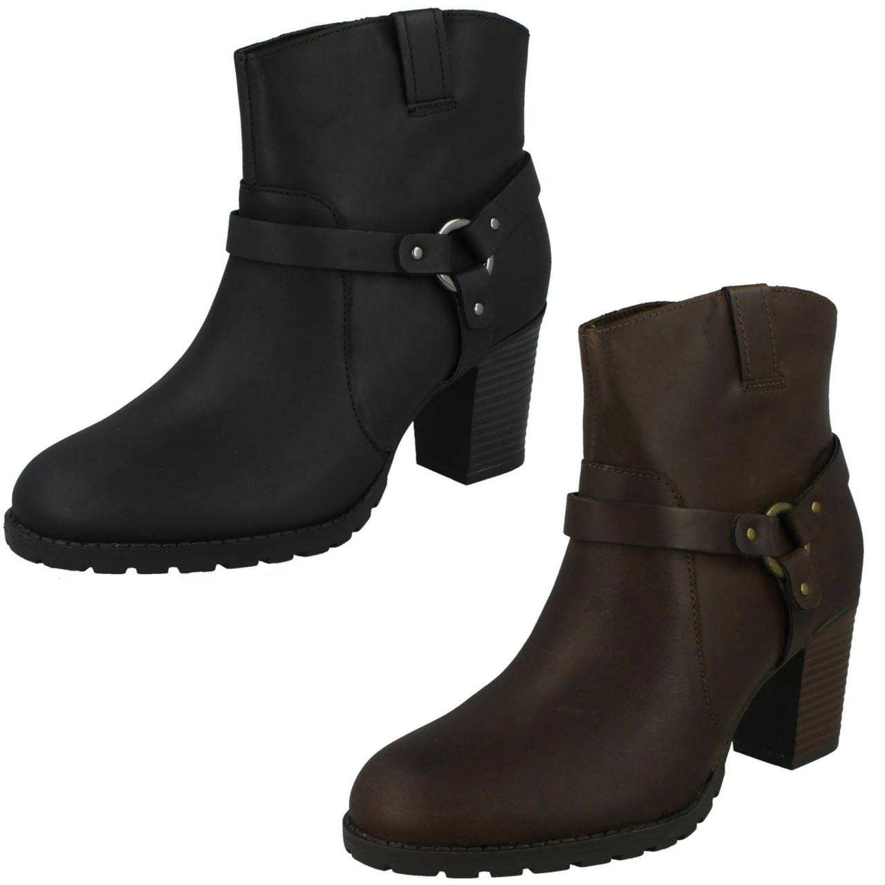 clarks heeled boots