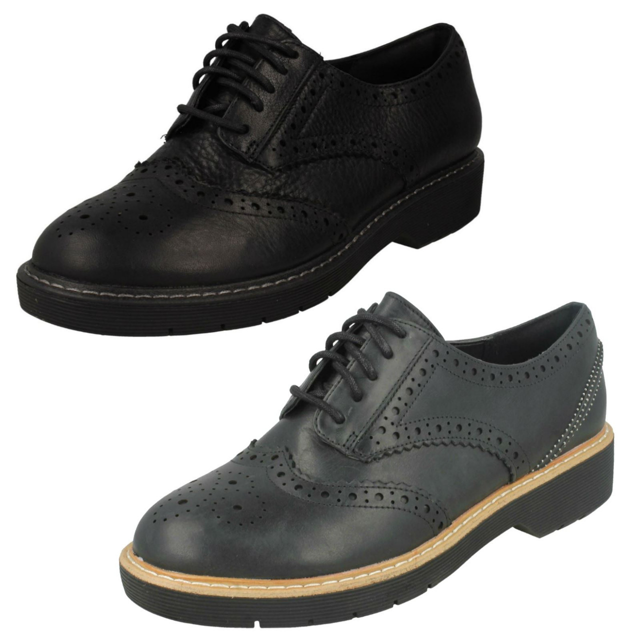 clarks lace up brogues