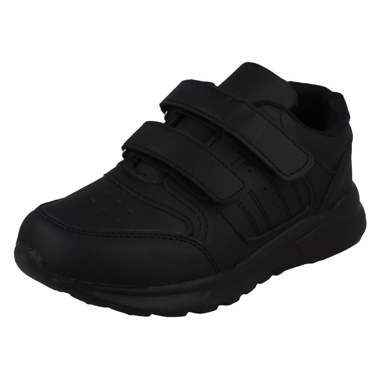 Boys JCDees Flat Hook /& Loop Trainers
