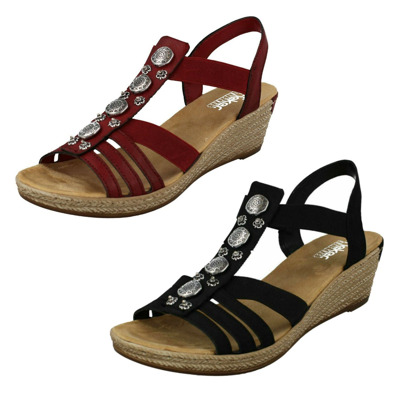 rieker heeled sandals