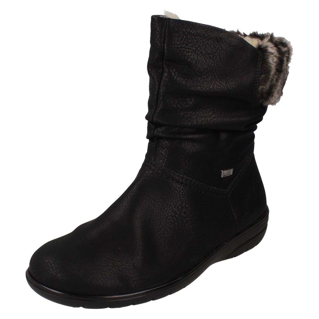 Rieker ladies hot sale fur lined boots