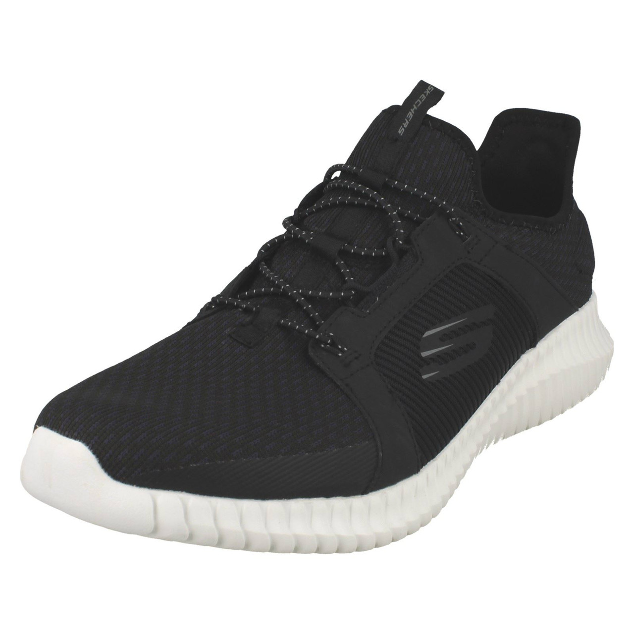 mens black sketcher trainers