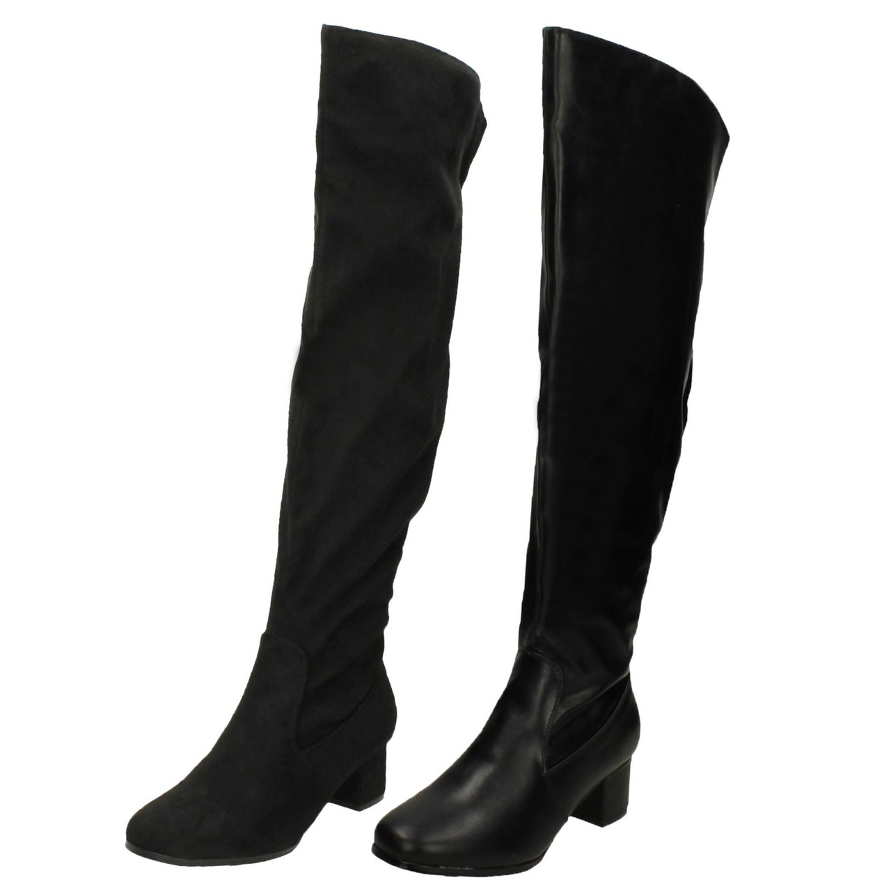 ladies wide fit knee length boots