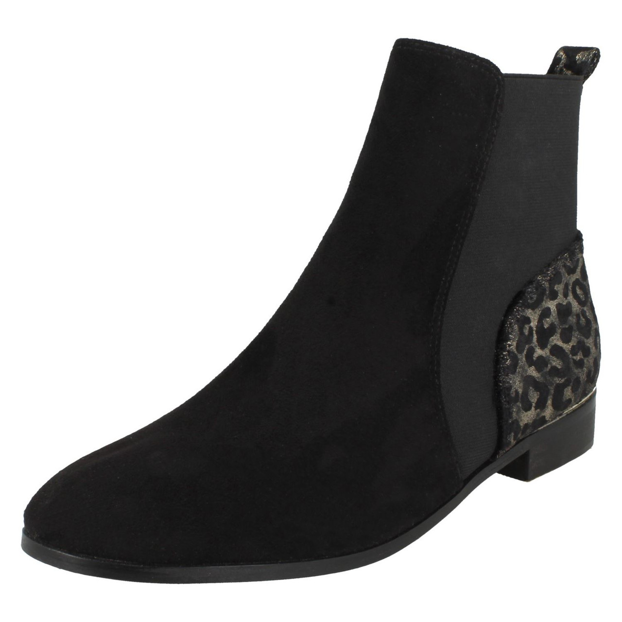 ladies animal print ankle boots