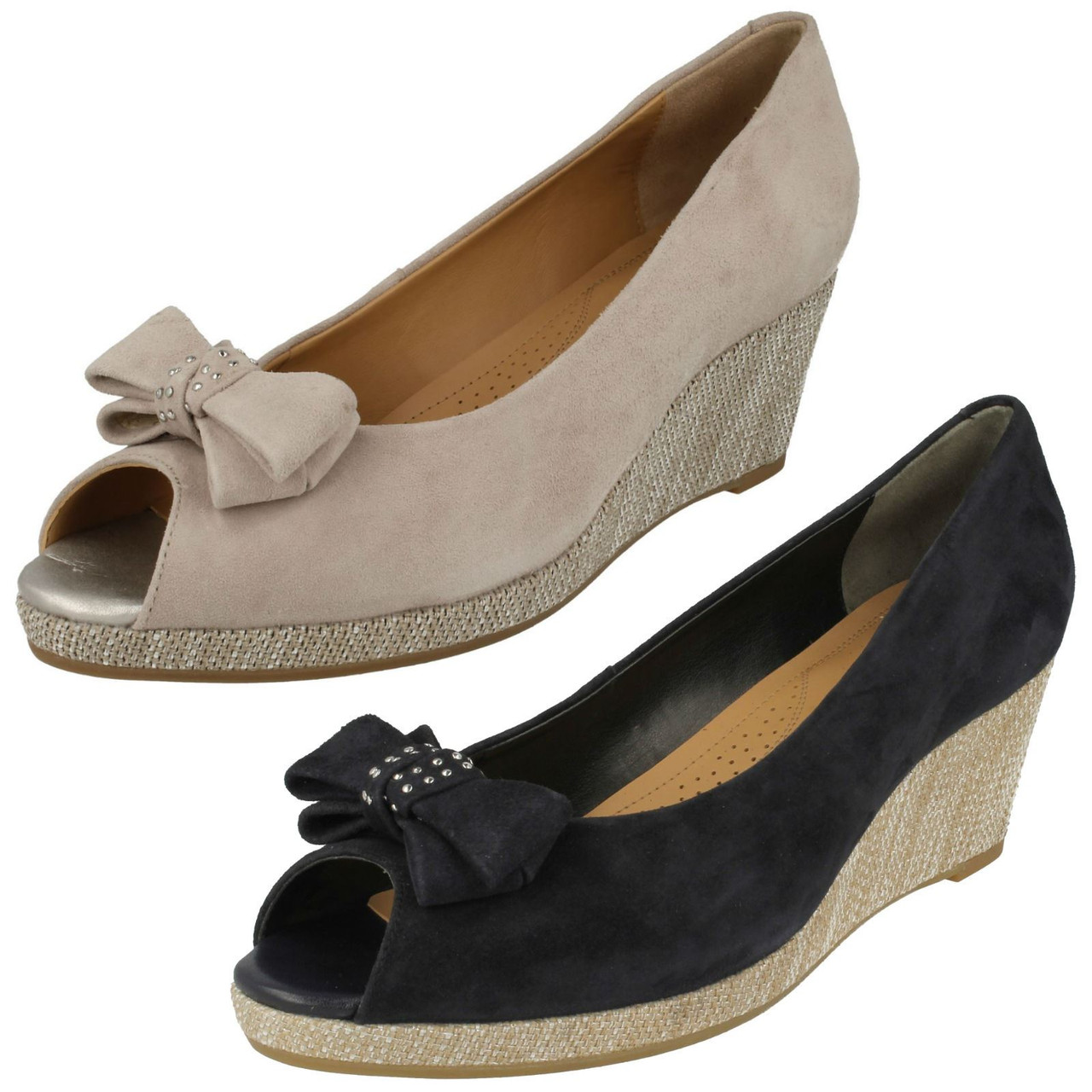 van dal navy wedge shoes