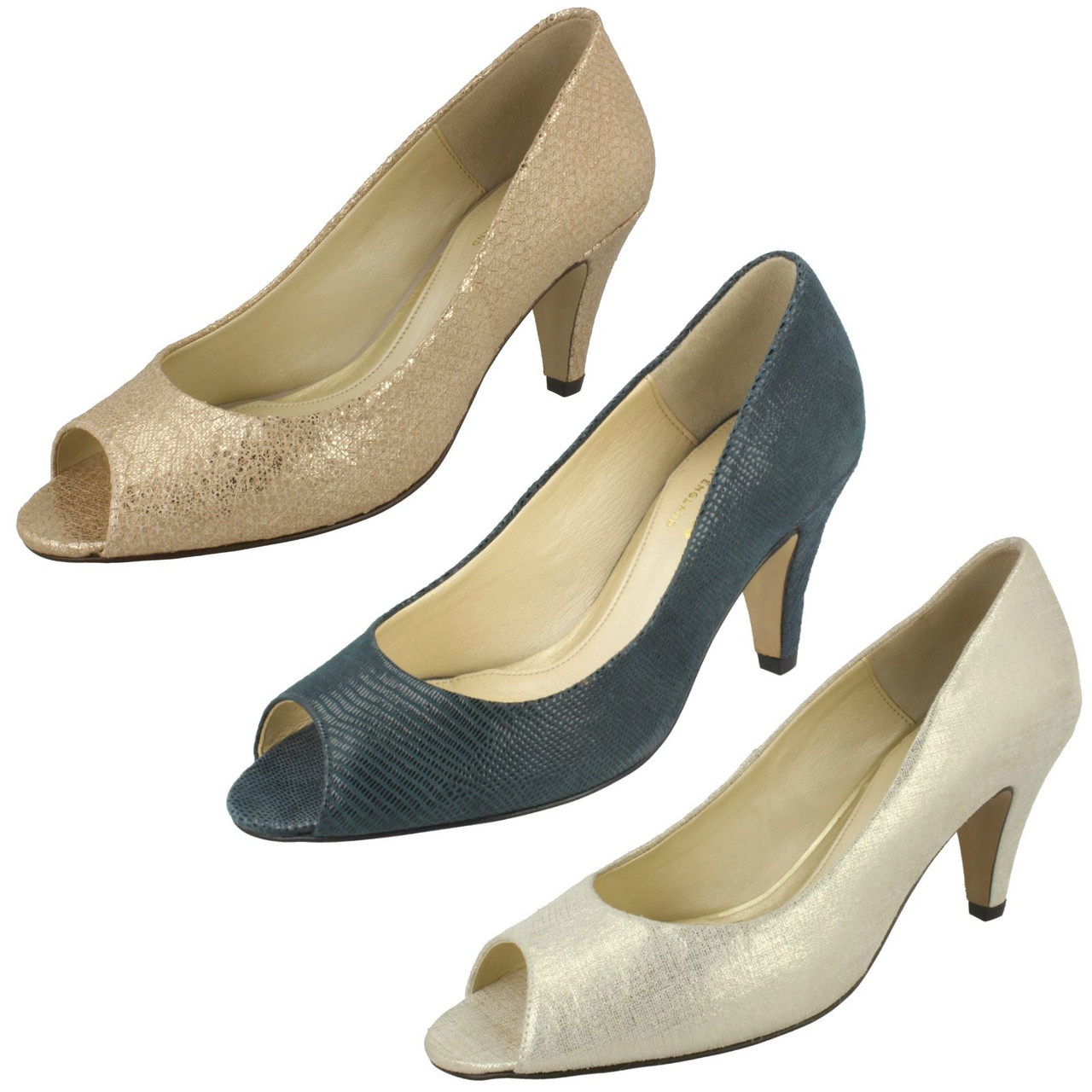 Ladies Van Dal Elegant Peep Toe Shoes 