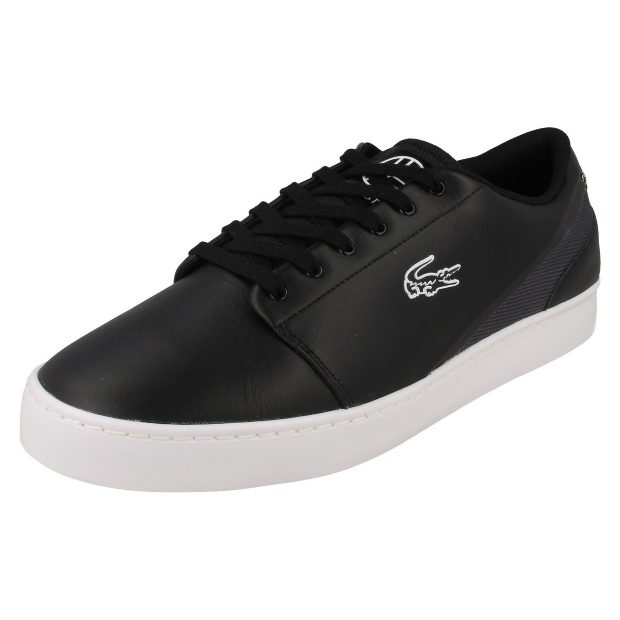 all black lacoste shoes