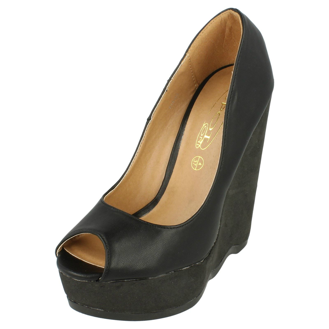 ladies wedge court shoes