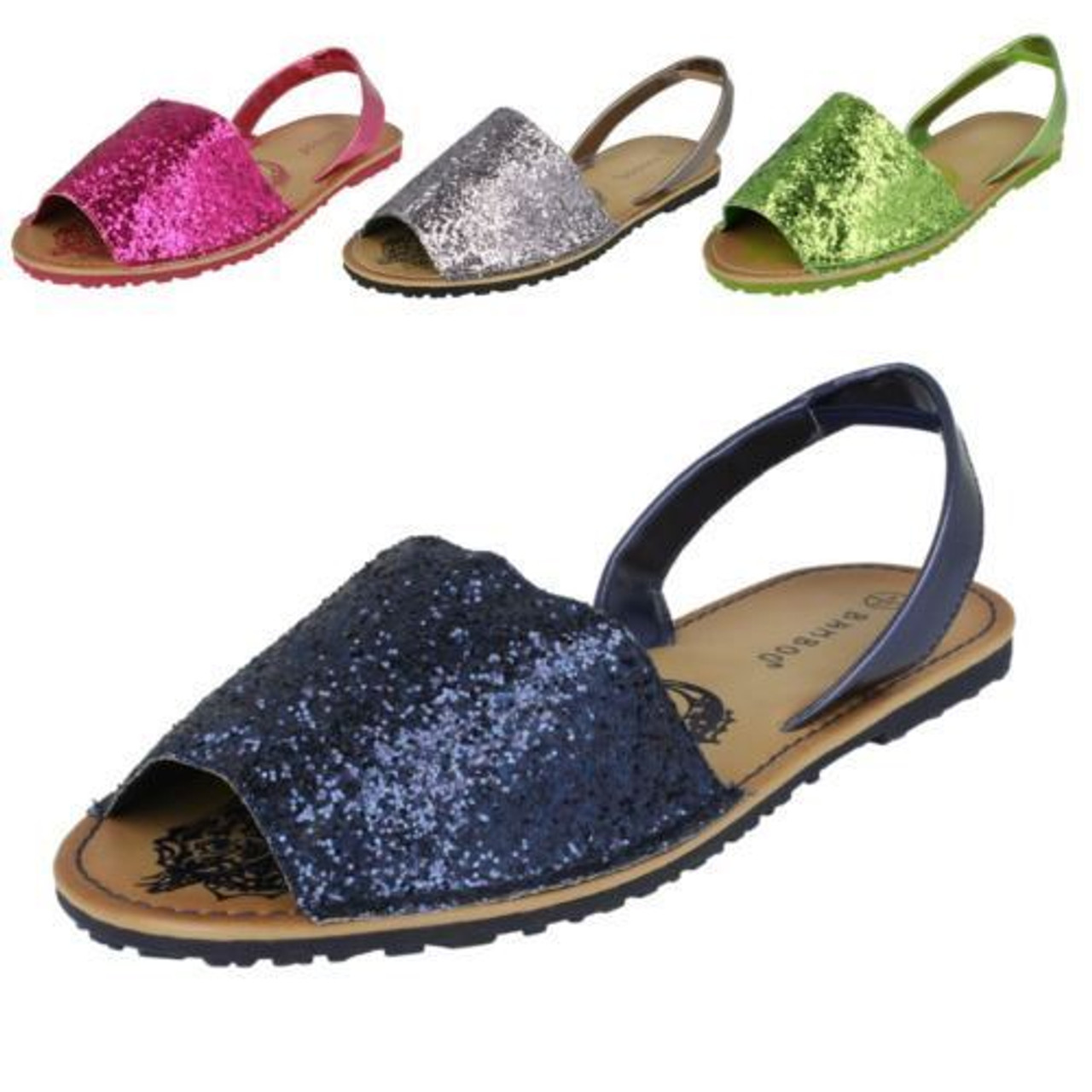 Girls Spot On Glitter Summer Sandals H0128