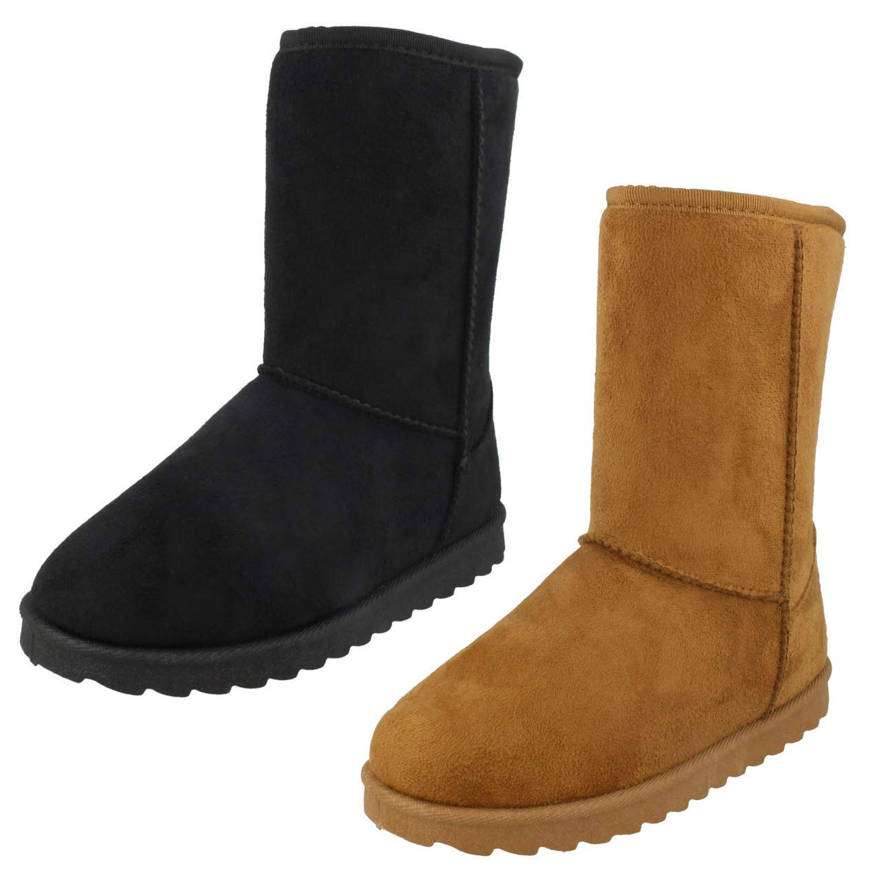 Girls Spot On Mid Leg Fleeced Lined Boots