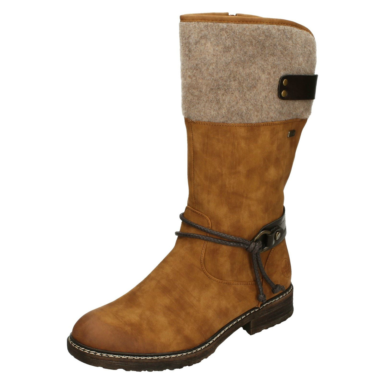 Brown Stiefel Rieker Tex Ladies Rieker Tex Mid Calf Boots 94774