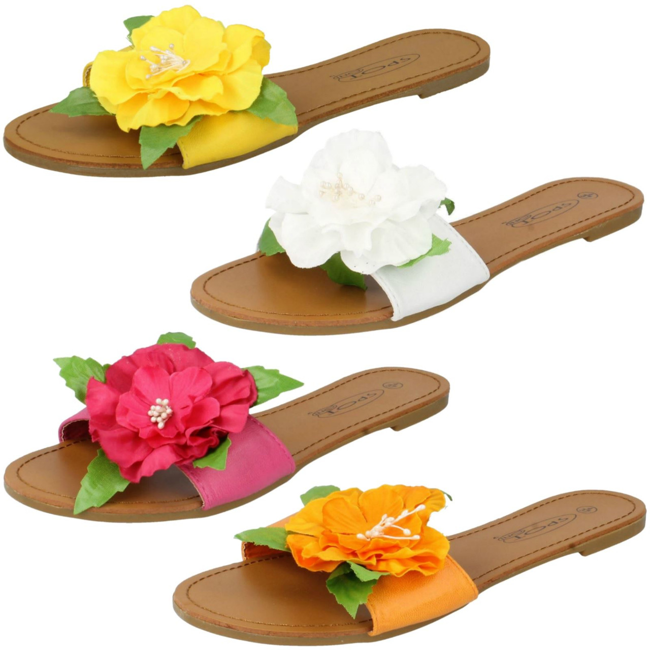 Factory Wholesale Four Colors Leather Splicing Women Flower Sandals - China  Bohemian Slipper and Vintage Shoes price | Made-in-China.com