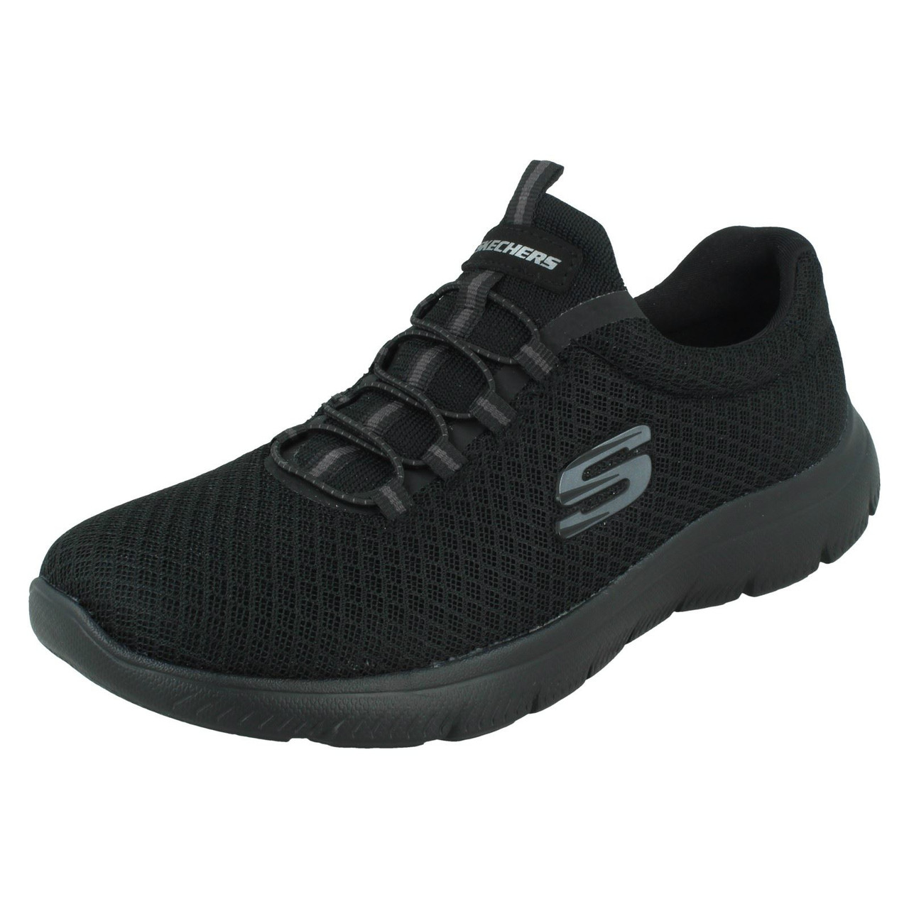 black memory foam trainers womens