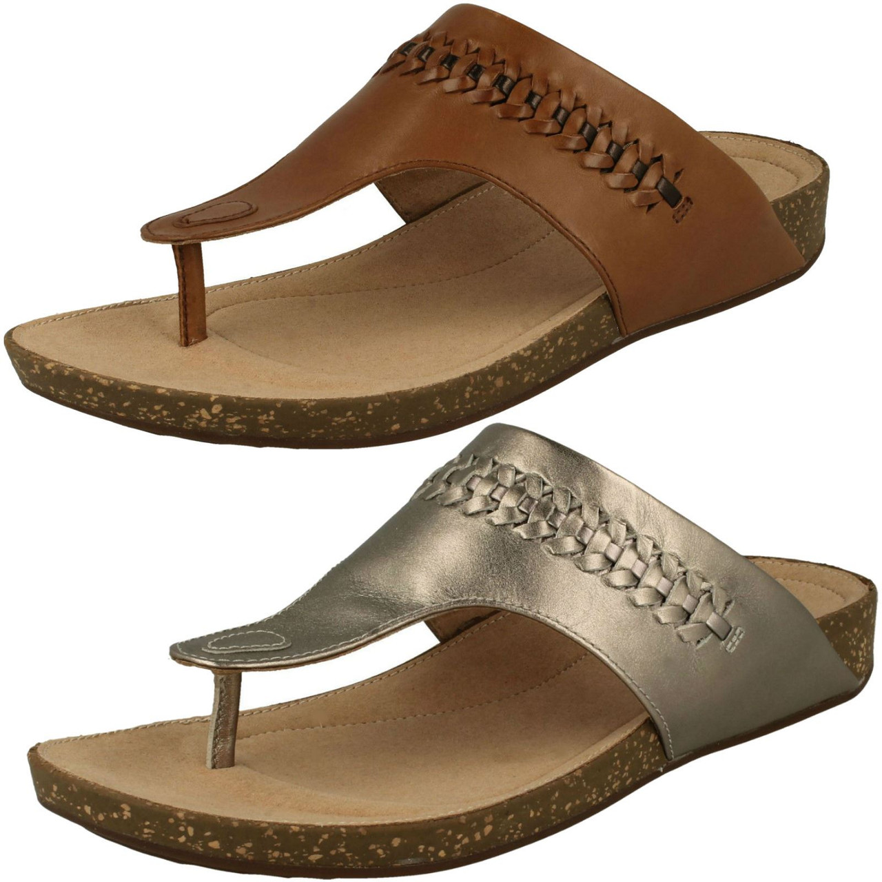 clarks ladies toe post sandals