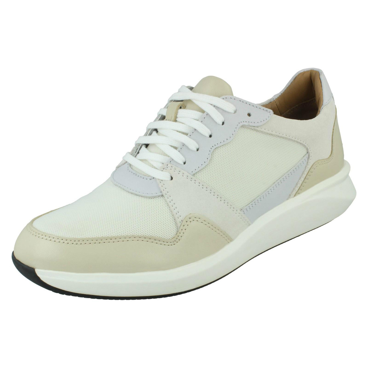 clarks ladies white trainers