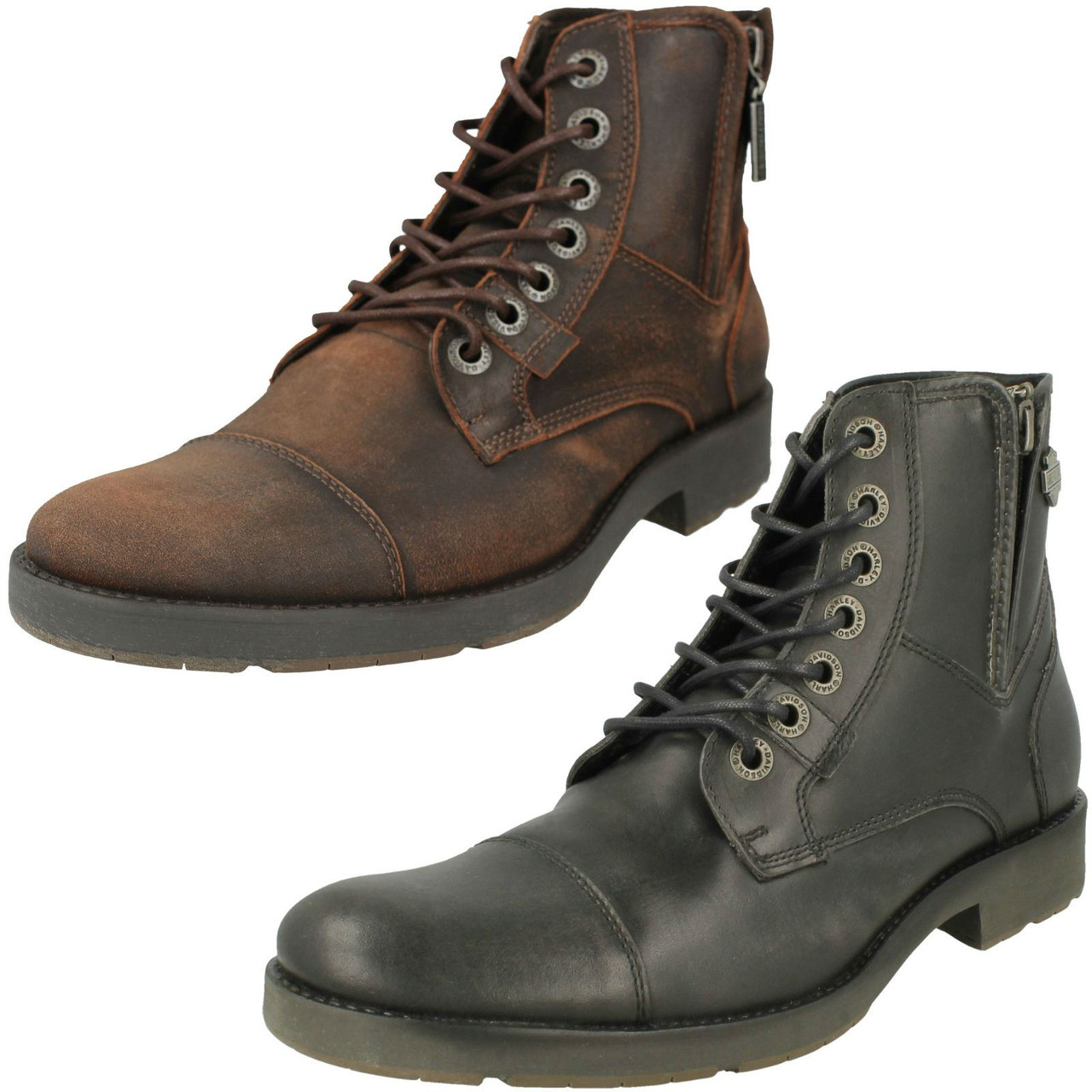 Mens Harley Davidson Lace Up Ankle Boots Maine