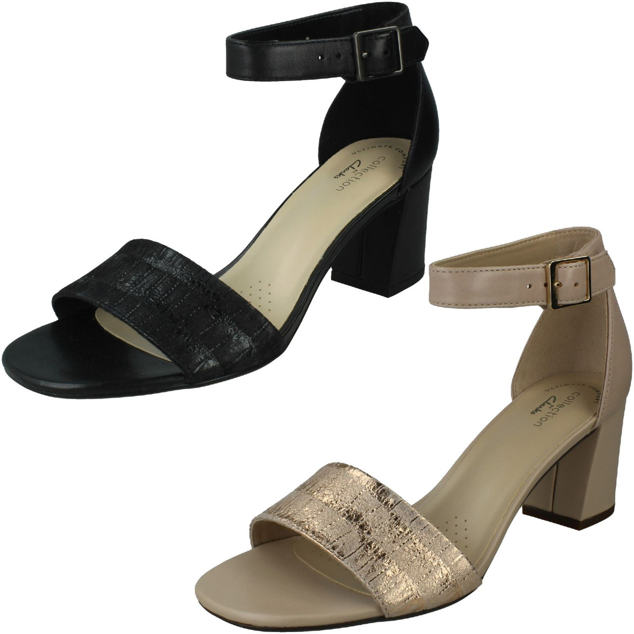 Clarks low shop heel sandals