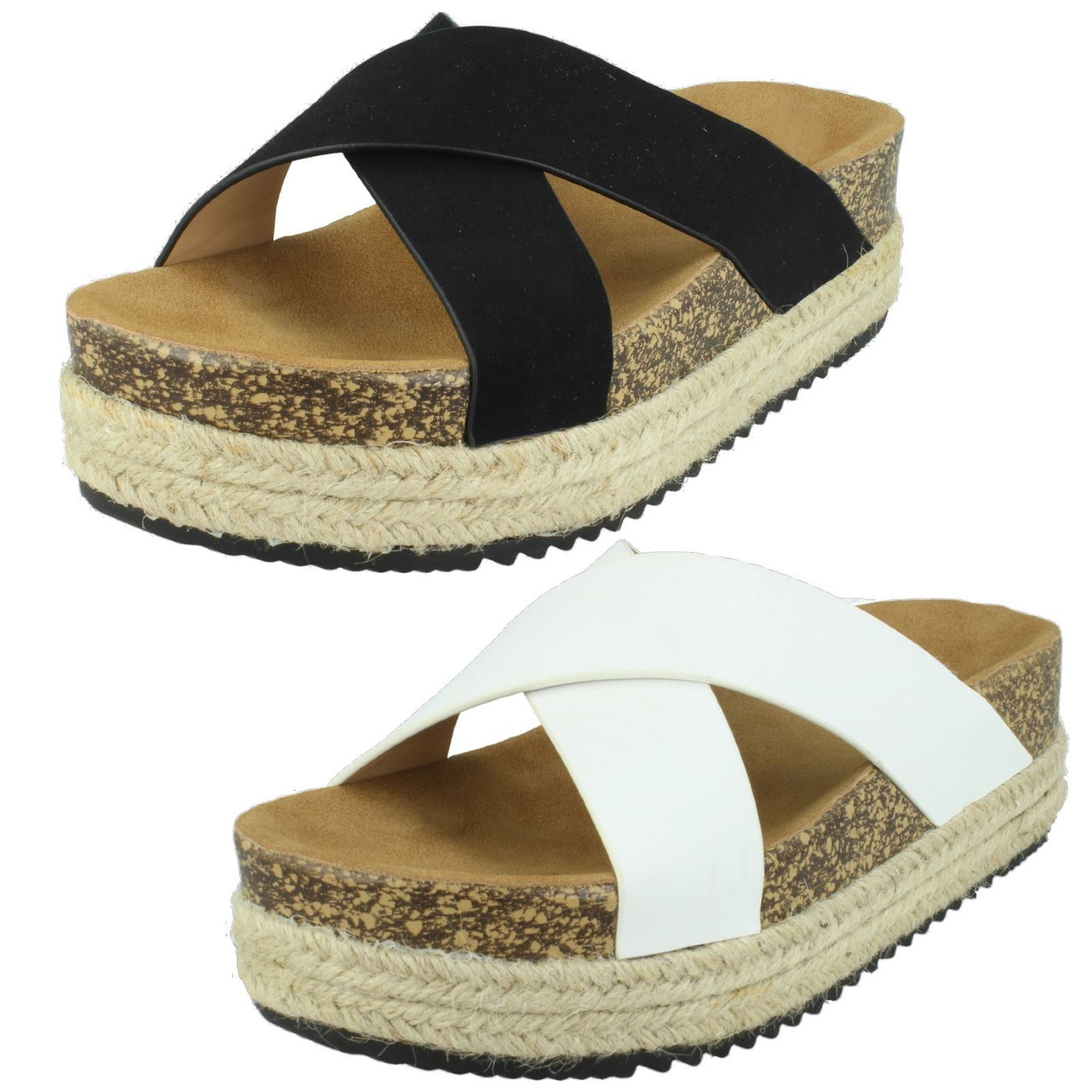 Ladies Down To Earth Wedge Flatforms F1R2005