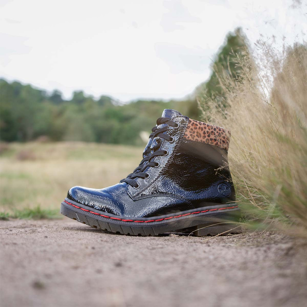 rieker leopard print boots