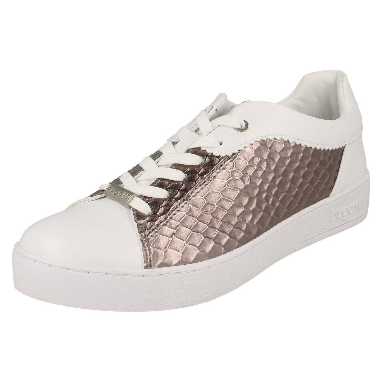 Ladies Bugatti Lace Up Scale Detailed Trainers 422-29102-5059-2015