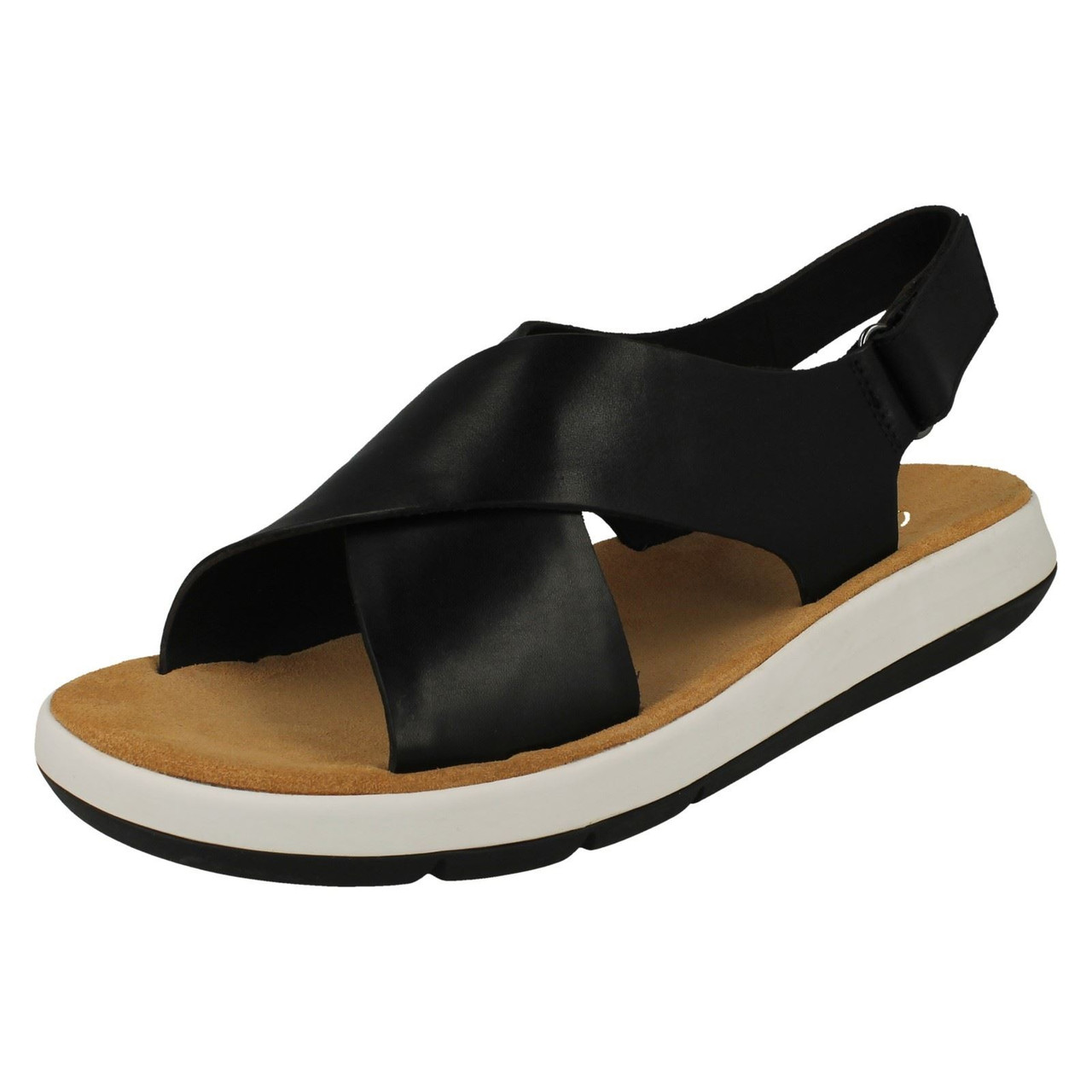 Structured clarks store sandals