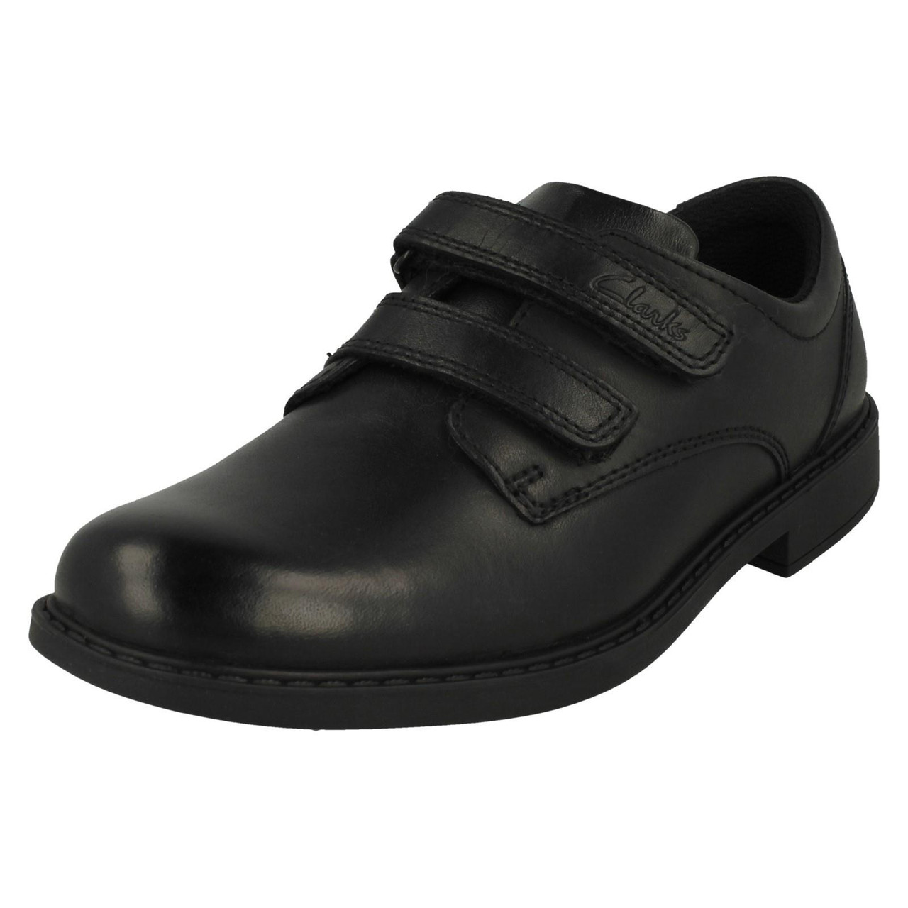 Boys Clarks Formal Hook Loop School Shoes Scala Pace